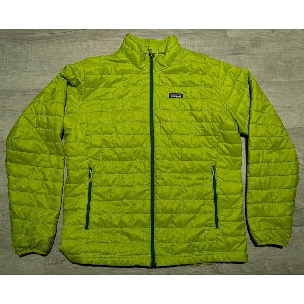 Patagonia Nano Puff Jacket Men's Sz XL Peppergrass Bright Green Full Zip 84211